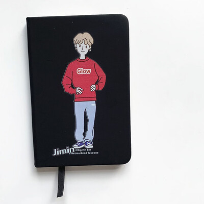 Kpop BTS Notebook Bangtan Boy Jungkook Jimin V Suga Jin J-Hope Rap Monster Hardcover Dotted Grid Journal Best Gift for The Army