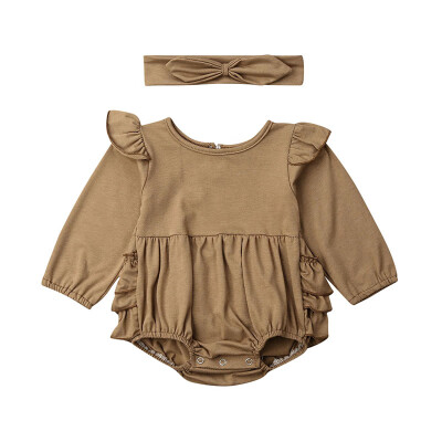 Baby Girl Cotton Infant Long Flare Sleeve Autumn JumpsuitHeadband Newborn Romper Set
Baby Girl Cotton Infant Long Flare Sleeve Autumn JumpsuitHeadband Newborn Romper Set