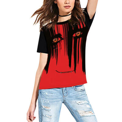 2019 Women Halloween Grimace Print T-Shirt Fashion Round Collar Short Sleeved Bottoming Slim Tees New Casual Tops
2019 Women Halloween Grimace Print T-Shirt Fashion Round Collar Short Sleeved Bottoming Slim Tees New Casual Tops