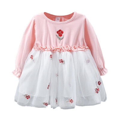 Autumn Casual Baby Girls Long Sleeve Floral Pattern Patchwork Mesh Dress Kids Dresses
Autumn Casual Baby Girls Long Sleeve Floral Pattern Patchwork Mesh Dress Kids Dresses