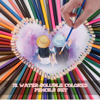 72 Color Premium Pre-Sharpened Water-soluble Water Colored Pencils Set with Brush for Kids Adults Artist Art Drawing Sketching Wri
72 Color Premium Pre-Sharpened Water-soluble Water Colored Pencils Set with Brush for Kids Adults Artist Art Drawing Sketching Wri