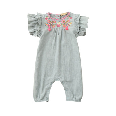 Summer Casual Fashion Jumpsuits Baby Girl Short Sleeve Embroidered Rompers Kids Toddler Bodysuits
Summer Casual Fashion Jumpsuits Baby Girl Short Sleeve Embroidered Rompers Kids Toddler Bodysuits