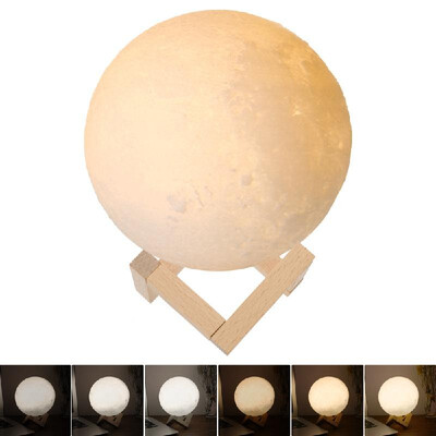 18cm Diameter PLA USB Rechargeable 3D Printing Moon Light 2-Colors Dimmable Touch Sensor Control Luna Night Lamp Bedroom Decor wit
18cm Diameter PLA USB Rechargeable 3D Printing Moon Light 2-Colors Dimmable Touch Sensor Control Luna Night Lamp Bedroom Decor wit