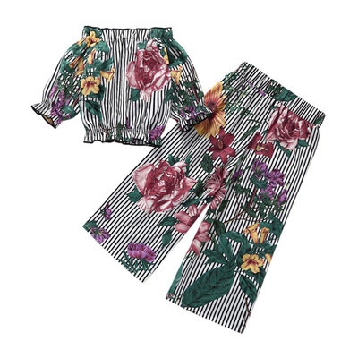 Fashion Cute Toddler Girl T-shirt Pants Set Girl Floral Print Off-shoulder T-shirt Blouse Tops Trousers Pants Casual Outfits
Fashion Cute Toddler Girl T-shirt Pants Set Girl Floral Print Off-shoulder T-shirt Blouse Tops Trousers Pants Casual Outfits