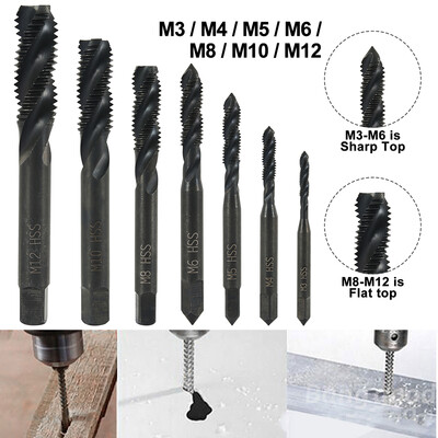 7pcs Square handle HSS M3-M12 spiral groove tap Metric Plug Tap Machine Screw Thread Drill Bits
7pcs Square handle HSS M3-M12 spiral groove tap Metric Plug Tap Machine Screw Thread Drill Bits