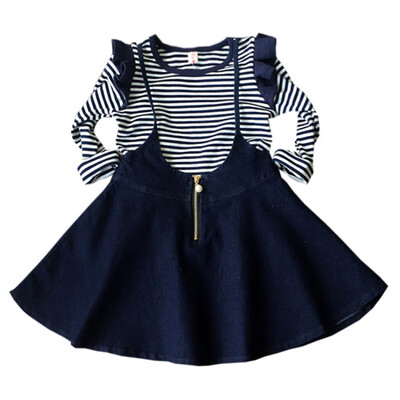 Toddler Girls T-shirtStrap Denim Dress Skirt Children Clothing Sets 2019 Autumn 2pcs Kids Clothes Long Sleeve Girls Clothing
Toddler Girls T-shirtStrap Denim Dress Skirt Children Clothing Sets 2019 Autumn 2pcs Kids Clothes Long Sleeve Girls Clothing