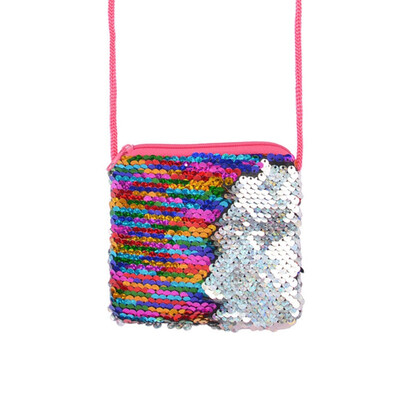 Children Mini Sequin Zipper Cross-body Handbag Fashion Kids Shoulder Messenger Bag