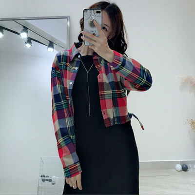 Women Fashion Plaid Cotton Shirt Spring Autumn Female Fashion Short Blouses Long Sleeve Shirts Casual Coat
Women Fashion Plaid Cotton Shirt Spring Autumn Female Fashion Short Blouses Long Sleeve Shirts Casual Coat