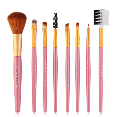 8Pcs Makeup Brushes Set Powder Foundation Eyeshadow Eyeliner Lip Applicator Tool