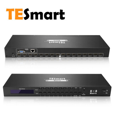 TESmart Rack Mount Ultra HD 4K HDMI 8X8 Matrix Switcher Supports 4Kx2K30HZ1080P60Hz3D&Deep ColorLAN Port ControlHDMI 14
TESmart Rack Mount Ultra HD 4K HDMI 8X8 Matrix Switcher Supports 4Kx2K30HZ1080P60Hz3D&Deep ColorLAN Port ControlHDMI 14