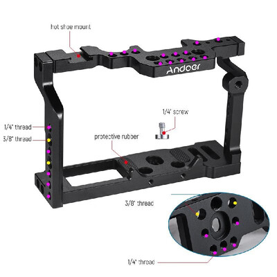 Andoer Aluminum Alloy Camera Video Cage Top Handle Kit Film Making System for Fujifilm XT2 
Andoer Aluminum Alloy Camera Video Cage Top Handle Kit Film Making System for Fujifilm XT2