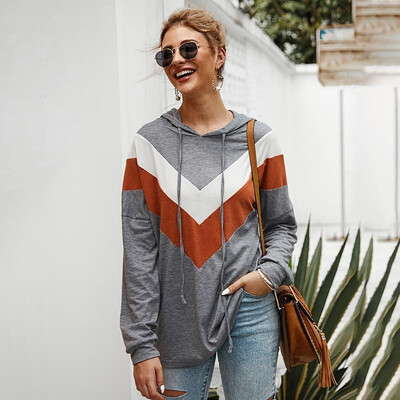 Women Sweatshirt Colorblock Splicing Drawstring Hooded Neckline Drop Shoulder Casual Pullover
Women Sweatshirt Colorblock Splicing Drawstring Hooded Neckline Drop Shoulder Casual Pullover