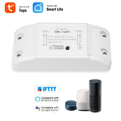 Tuya WiFi Smart Switch 10A2200W Wireless Remote Switch Timer APP Control Universal Smart Home Automation Module Voice Control Com
Tuya WiFi Smart Switch 10A2200W Wireless Remote Switch Timer APP Control Universal Smart Home Automation Module Voice Control Com