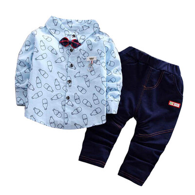 2018 Korean Style children clothing boy Printed Plaid Solid Shirt Trousers Two-piece Suit 1-4 years old
2018 Korean Style children clothing boy Printed Plaid Solid Shirt Trousers Two-piece Suit 1-4 years old
