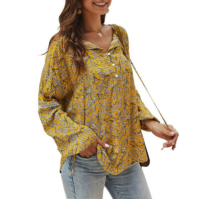 New Women Autumn Winter Fashion Casual Long-sleeved V-collar Leisure Floral Pattern Shirt Blouse
New Women Autumn Winter Fashion Casual Long-sleeved V-collar Leisure Floral Pattern Shirt Blouse