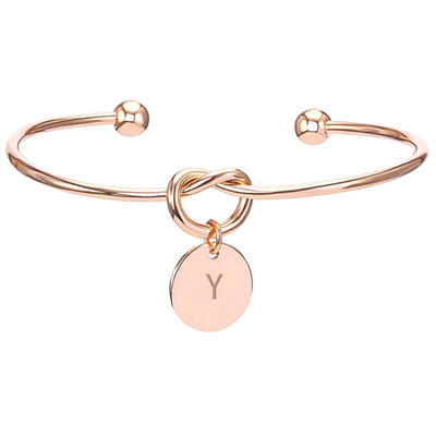 26 English Alphabet Round Knotted Rose Gold Bracelet Female Personality Fashion Bracelet Jewelry Hot Gift
26 English Alphabet Round Knotted Rose Gold Bracelet Female Personality Fashion Bracelet Jewelry Hot Gift