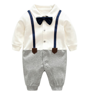 Infant Baby Gentleman Strap Design Long Sleeve Rompers Kids Boys Bodysuit With Bowknot Jumpsuit Newborn Clothes
Infant Baby Gentleman Strap Design Long Sleeve Rompers Kids Boys Bodysuit With Bowknot Jumpsuit Newborn Clothes