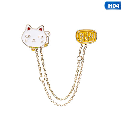 Cartoon Teddy Dog Cat Chain Bone Drop Oil Brooch With Chain Denim Jackets Pin Badge Jewelry Gift For Kids
Cartoon Teddy Dog Cat Chain Bone Drop Oil Brooch With Chain Denim Jackets Pin Badge Jewelry Gift For Kids
