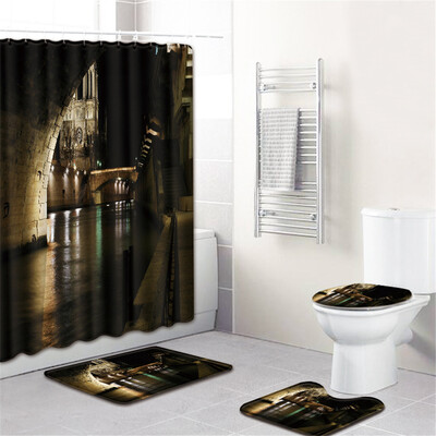 Gobestart Waterproof Bathroom Shower Curtain Set Non-Slip Rug Toilet Lid Cover Bath Mat
Gobestart Waterproof Bathroom Shower Curtain Set Non-Slip Rug Toilet Lid Cover Bath Mat