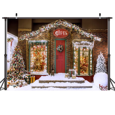 Gobestart Christmas Backdrops Vinyl 5x3FT Fireplace Background Photography Studio