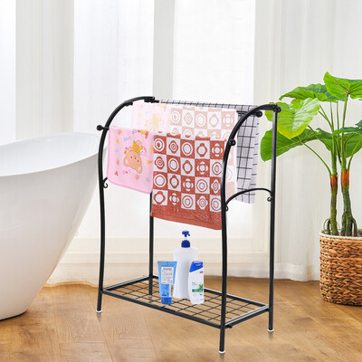 Gobestart 3 Tier Freestanding Towel Rack Holder With Storage Shelf Large Metal Organizer
Gobestart 3 Tier Freestanding Towel Rack Holder With Storage Shelf Large Metal Organizer