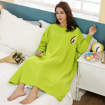 Women Sexy Pajamas Cotton Round Neck Long Sleeve Nightdress Lingerie Cartoon Print Home Clothing
Women Sexy Pajamas Cotton Round Neck Long Sleeve Nightdress Lingerie Cartoon Print Home Clothing