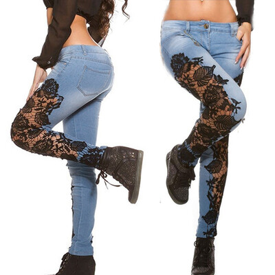 Gobestart Fashion Women Lace Hollow Out Floral Appliques Skinny Denim Jeans Pencil Pants
Gobestart Fashion Women Lace Hollow Out Floral Appliques Skinny Denim Jeans Pencil Pants