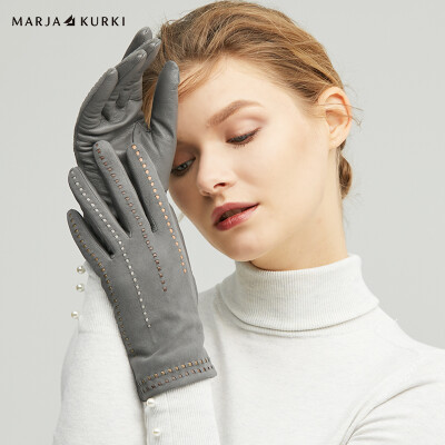 Maria Gucci MARJA KURKI sheepskin gloves goatskin stitching warm windproof solid color leather gloves female gift box shuttle 5CC41M392 gray
Maria Gucci MARJA KURKI sheepskin gloves goatskin stitching warm windproof solid color leather gloves female gift box shuttle 5CC41M392 gray