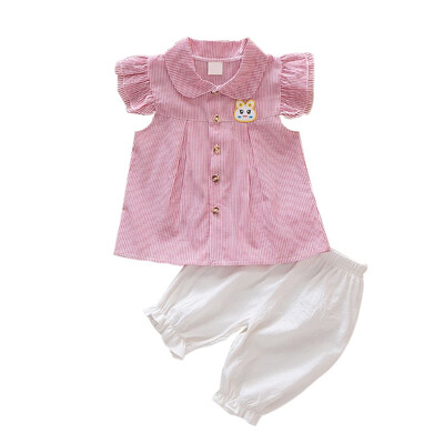 Summer Baby Girls Clothes Flare Sleeve Striped Print T-shirt Tops with Rabbit DesignShorts Suits Fashion Outfits Sets
Summer Baby Girls Clothes Flare Sleeve Striped Print T-shirt Tops with Rabbit DesignShorts Suits Fashion Outfits Sets