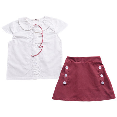 2PCs Girls Uniform Newborn Kid Baby Girls Clothes Sets Tops Doll Collar T-shirt Short Mini Skirt Party Wedding Tutu Dress
2PCs Girls Uniform Newborn Kid Baby Girls Clothes Sets Tops Doll Collar T-shirt Short Mini Skirt Party Wedding Tutu Dress