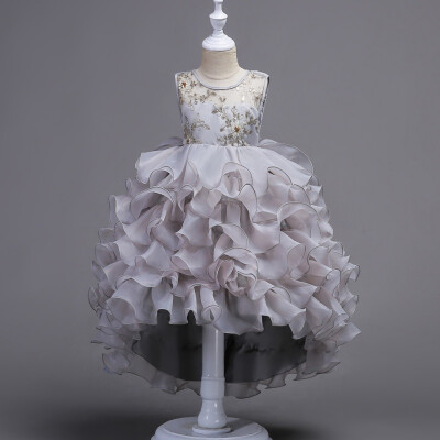 2-12 Years Girls Sleeveless Princess Children Flower Girl Dress Moderator Clothing For Wedding Girls Trailing Party Prom Dresses
2-12 Years Girls Sleeveless Princess Children Flower Girl Dress Moderator Clothing For Wedding Girls Trailing Party Prom Dresses