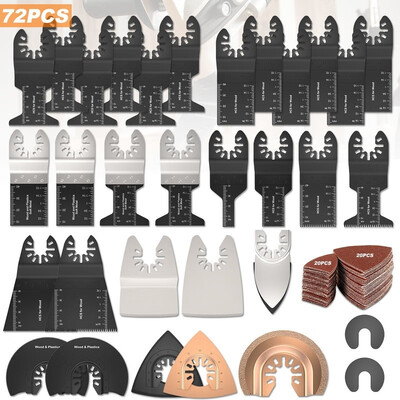 72Pcs Oscillating Multitool Saw Blades Accessories Kit High Carbon Steel Straight Saw Blade Stainless Steel Blade
72Pcs Oscillating Multitool Saw Blades Accessories Kit High Carbon Steel Straight Saw Blade Stainless Steel Blade