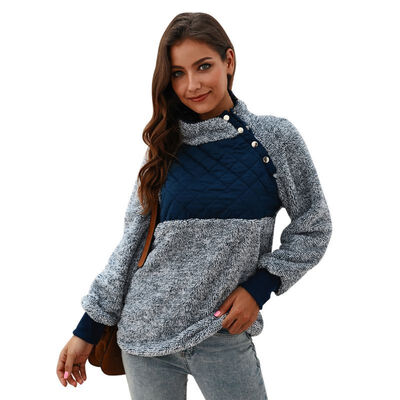 Warm Sweatshirt Women Stylish Personality All-match Sweatshirt Long Sleeve Color-blocked Keep Warm Turtleneck Jacket
Warm Sweatshirt Women Stylish Personality All-match Sweatshirt Long Sleeve Color-blocked Keep Warm Turtleneck Jacket