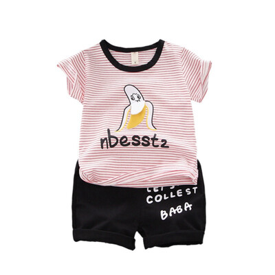 Cotton O-Neck Letter And Banana 1-4T Summer Casual Baby Boy Cartoon T-Shirt And Short Pant Kit Kids Toddler Two-piece Outfit Set
Cotton O-Neck Letter And Banana 1-4T Summer Casual Baby Boy Cartoon T-Shirt And Short Pant Kit Kids Toddler Two-piece Outfit Set