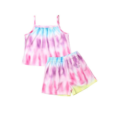 Summer Toddler Colorful Strap Tops Shorts Outfits Kids Girl Clothes Sets 0-5Y Set Casual Children Clothing
Summer Toddler Colorful Strap Tops Shorts Outfits Kids Girl Clothes Sets 0-5Y Set Casual Children Clothing