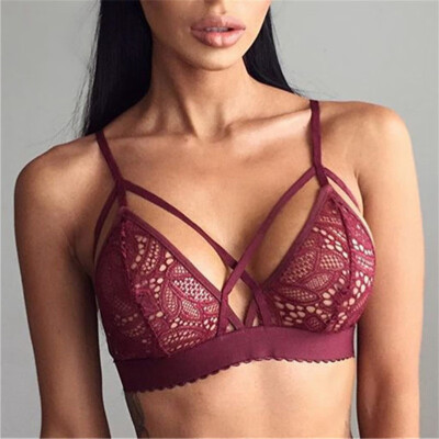 Sexy Lingerie Hollow Petals Deep V Womens Bra Lace Sling Solid Color Bandage Mesh Light Underwear
Sexy Lingerie Hollow Petals Deep V Womens Bra Lace Sling Solid Color Bandage Mesh Light Underwear