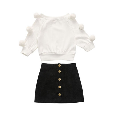 Autumn Baby Girl Long Sleeve Cotton Blouse Sweater Tops With Ball Design Short Skirts Casual Outfits Set
Autumn Baby Girl Long Sleeve Cotton Blouse Sweater Tops With Ball Design Short Skirts Casual Outfits Set