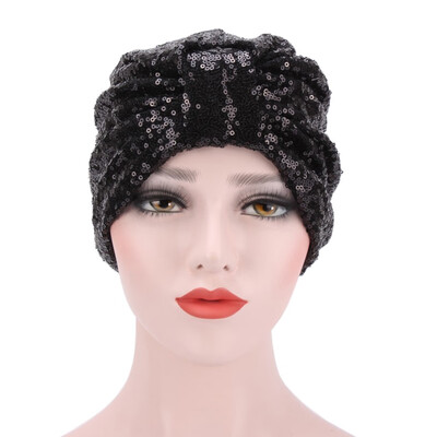 6 Colors Muslim Women Sequin Shiny Head Scarf Cotton Pleated Turban Hat Cancer Chemo Head Wrap
6 Colors Muslim Women Sequin Shiny Head Scarf Cotton Pleated Turban Hat Cancer Chemo Head Wrap