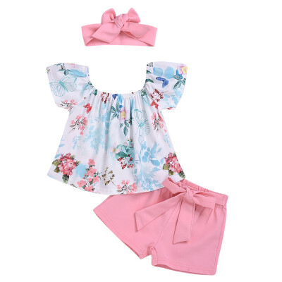Baby Sets Summer Kids Baby Girls Casual Floral Pattern Short Sleeve Tops T-shirtShortsHeadband Suits Costume Set
Baby Sets Summer Kids Baby Girls Casual Floral Pattern Short Sleeve Tops T-shirtShortsHeadband Suits Costume Set
