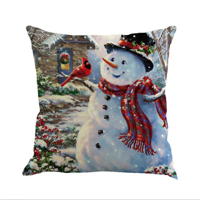 JPGIF Christmas Sofa Bed Home Decor Pillow Case Cushion Cover