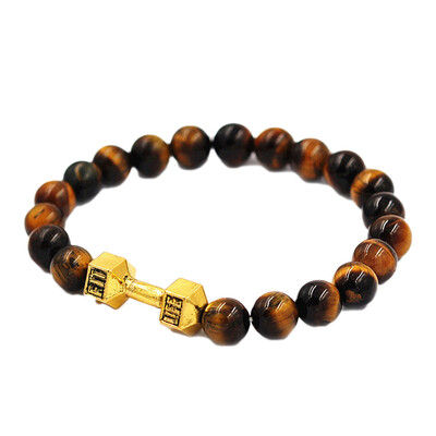 2019 New Fashion Natural Volcanic Stone Tiger Eye Bracelet Energy Beaded Metal Dumbbell Bracelet
2019 New Fashion Natural Volcanic Stone Tiger Eye Bracelet Energy Beaded Metal Dumbbell Bracelet