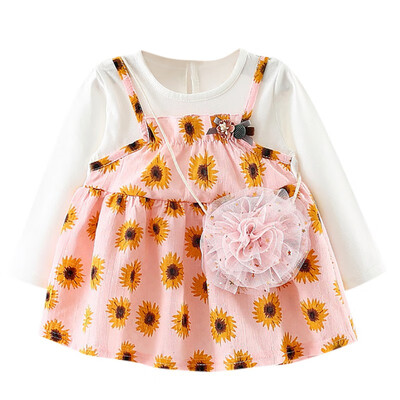 Autumn Casual Baby Girls Floral Pattern Long Sleeve Fake 2 Piece Dress Kids Sundress With Bag
Autumn Casual Baby Girls Floral Pattern Long Sleeve Fake 2 Piece Dress Kids Sundress With Bag