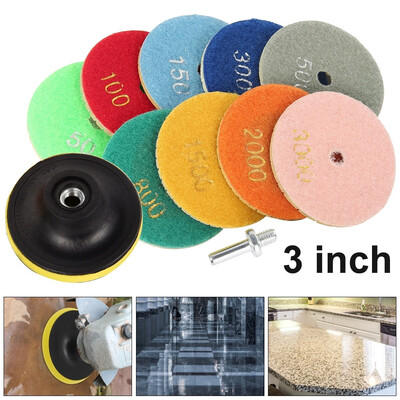 12pcs 3-inch Diamond Polishing Pads Wet Dry Polished Marble Granite Stone for Granite Concrete Marble
12pcs 3-inch Diamond Polishing Pads Wet Dry Polished Marble Granite Stone for Granite Concrete Marble