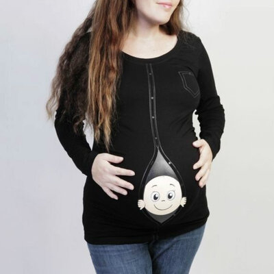Pregnant Maternity T Shirts Casual Pregnancy Maternity Clothes with Baby Peeking Out Funny Shirts
Pregnant Maternity T Shirts Casual Pregnancy Maternity Clothes with Baby Peeking Out Funny Shirts