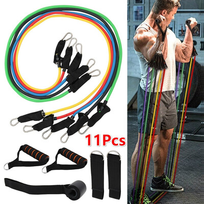 11 pcs Set Fitness Resistance Bands Yoga Resistance Band Set Abs Exercise Fitness Tube Workout Bands
11 pcs Set Fitness Resistance Bands Yoga Resistance Band Set Abs Exercise Fitness Tube Workout Bands