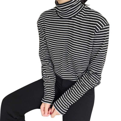 Women Brand Tshirt 2018 Spring Autumn Turtleneck T-shirts For Women Classic Stirped Slim Tops Plus Size 2XL Female T-shirt Tees
Women Brand Tshirt 2018 Spring Autumn Turtleneck T-shirts For Women Classic Stirped Slim Tops Plus Size 2XL Female T-shirt Tees