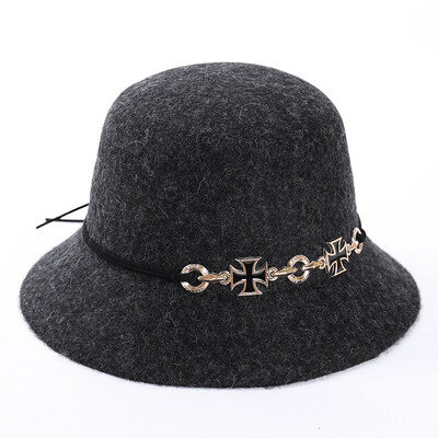 Fall&Winter New Wool Pot Cap Wool Hat Dome Top Cap Female British Cross Felt Cap Fishermans Cap
Fall&Winter New Wool Pot Cap Wool Hat Dome Top Cap Female British Cross Felt Cap Fishermans Cap