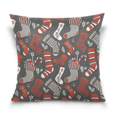 ALAZA Throw Pillow Cover 16 X 16 inch Christmas Gift Cushion Cover with Christmas Socks Printed Pillowcase 
ALAZA Throw Pillow Cover 16 X 16 inch Christmas Gift Cushion Cover with Christmas Socks Printed Pillowcase