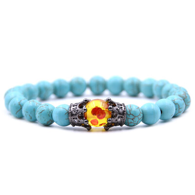 8 mm Natural Stone Volcanic Stone Bracelet DIY Rose Gold Small Crown Hand Cord Micro Inlay Zircon Bracelet
8 mm Natural Stone Volcanic Stone Bracelet DIY Rose Gold Small Crown Hand Cord Micro Inlay Zircon Bracelet
