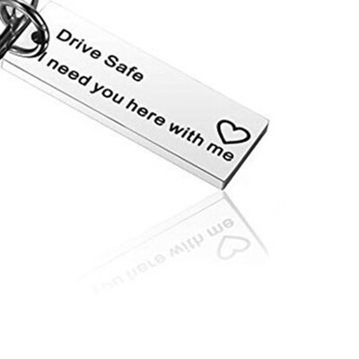 New Women Men Drive Safe Engraving Letter Bar Pendant Necklace 
New Women Men Drive Safe Engraving Letter Bar Pendant Necklace